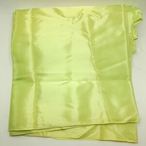 Vintage Silk Blend Satin Fabric 5.61yd Iridescent Chartreuse High Shine